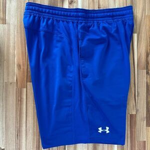 Blue Under Armour Fitted HeatGear Athletic Shorts - Large